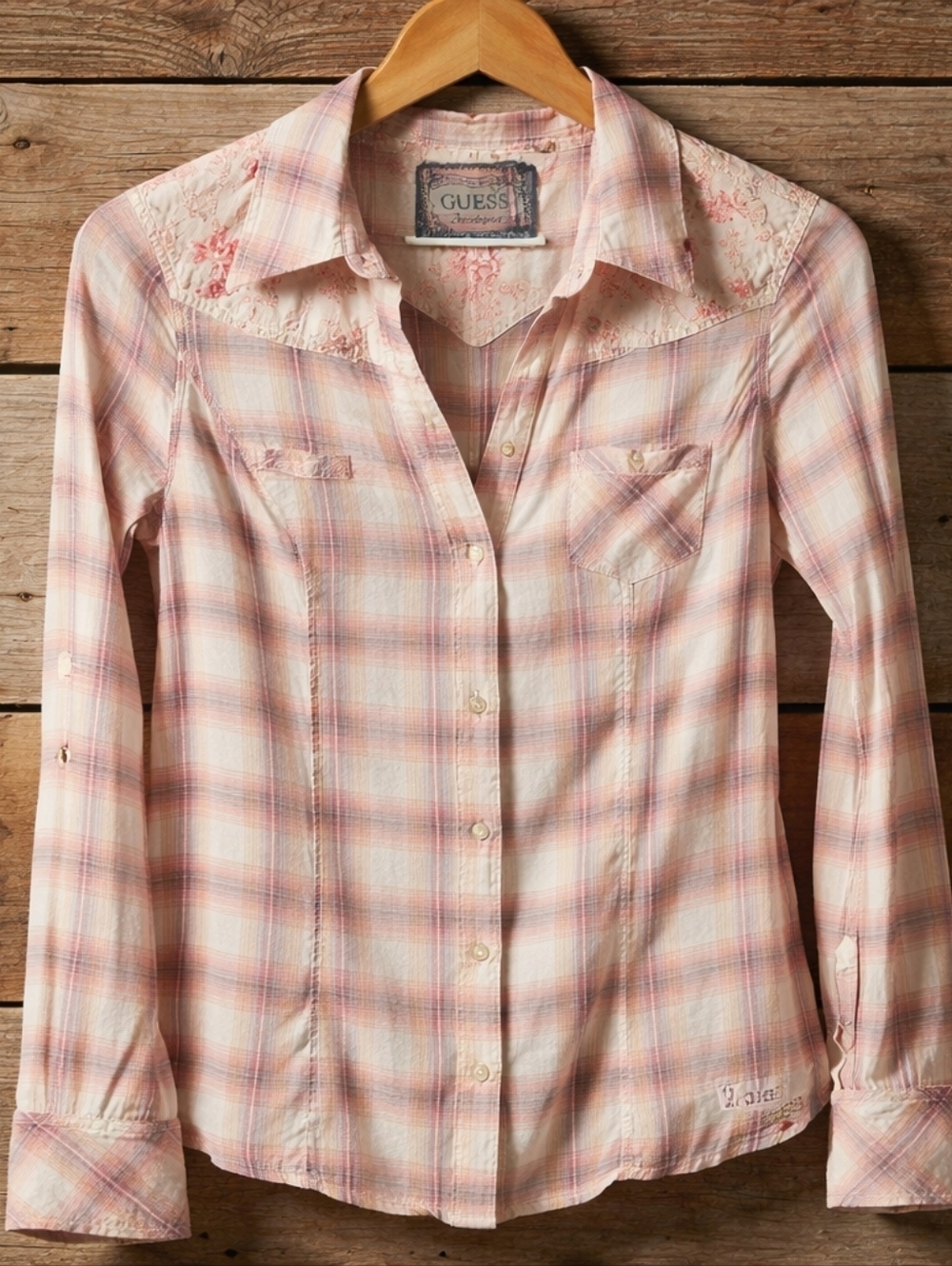 Guess Plaid Button-Up Shirt